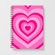Pink - Colourful Hearts Notebook 1