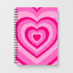 Pink - Colourful Hearts Notebook