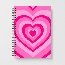 Pink - Colourful Hearts Notebook