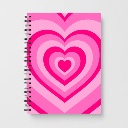 Pink - Colourful Hearts Notebook