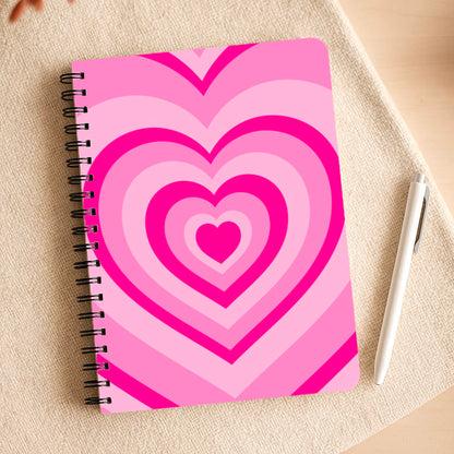 Pink - Colourful Hearts Notepad