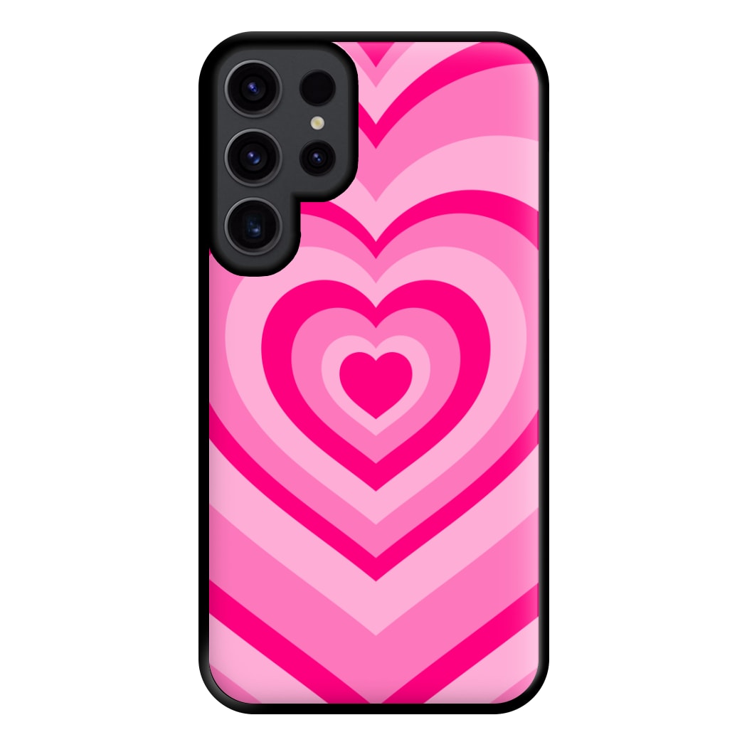 Pink - Colourful Hearts Phone Case for Galaxy S23 Ultra