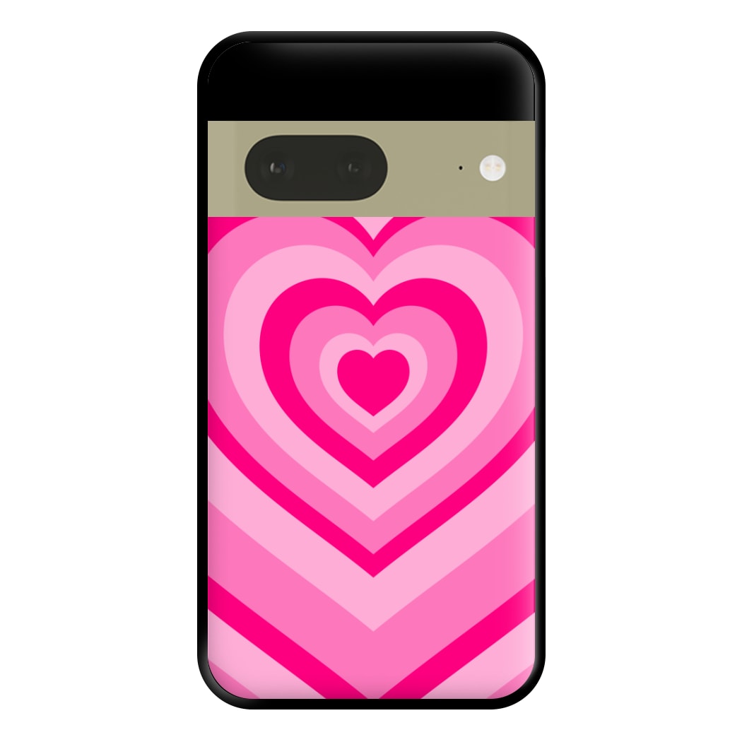 Pink - Colourful Hearts Phone Case for Google Pixel 7a