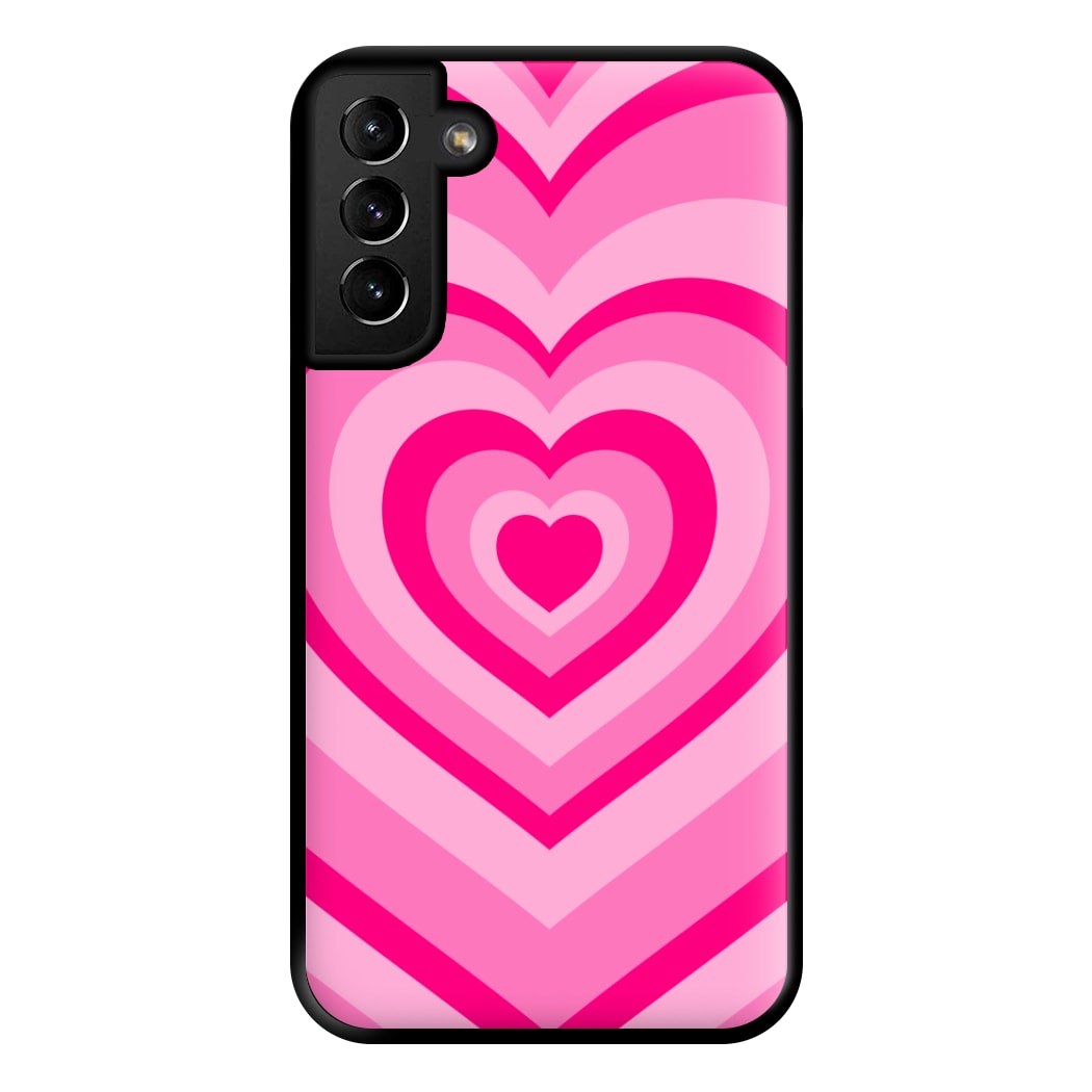 Pink - Colourful Hearts Phone Case for Galaxy S21 Plus