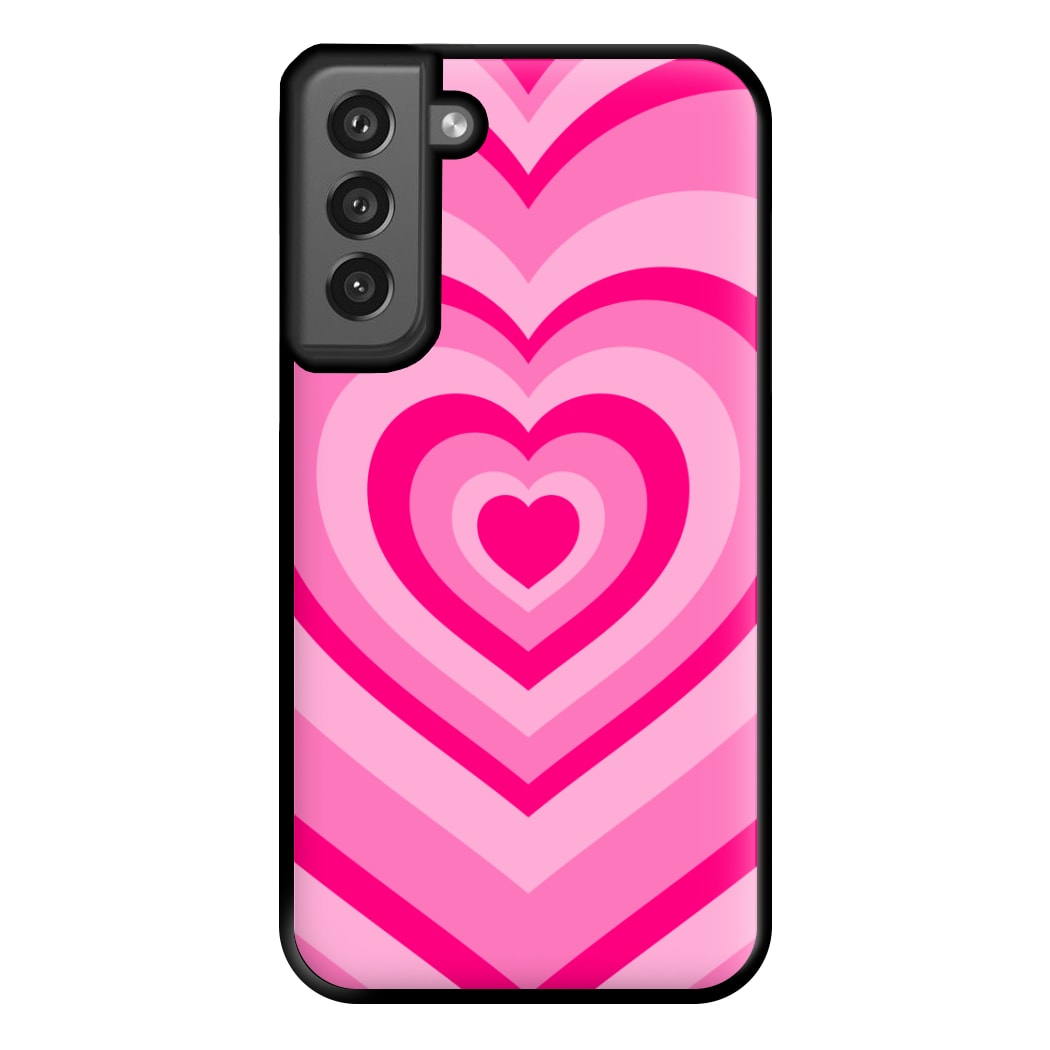 Pink - Colourful Hearts Phone Case for Galaxy S21FE