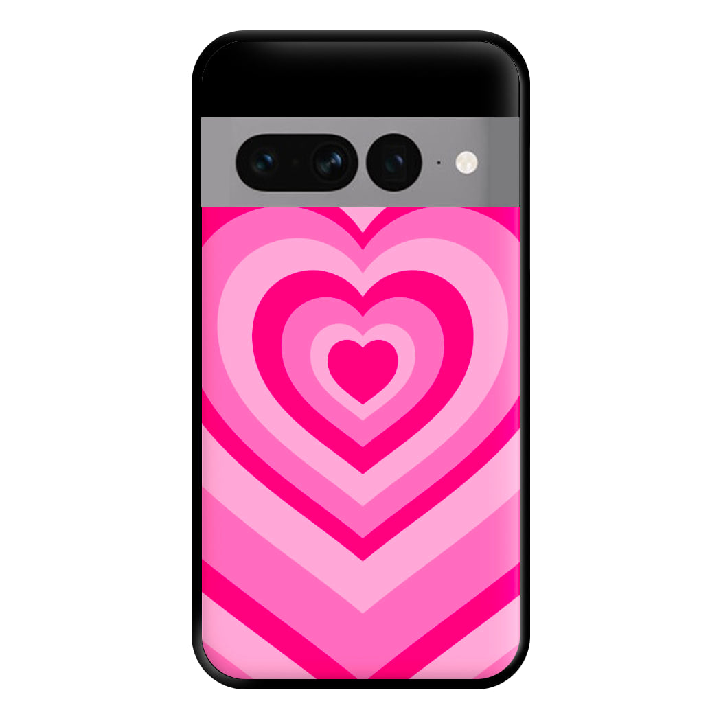 Pink - Colourful Hearts Phone Case for Google Pixel 7 Pro