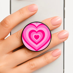 Pink - Colourful Hearts Phone Grip