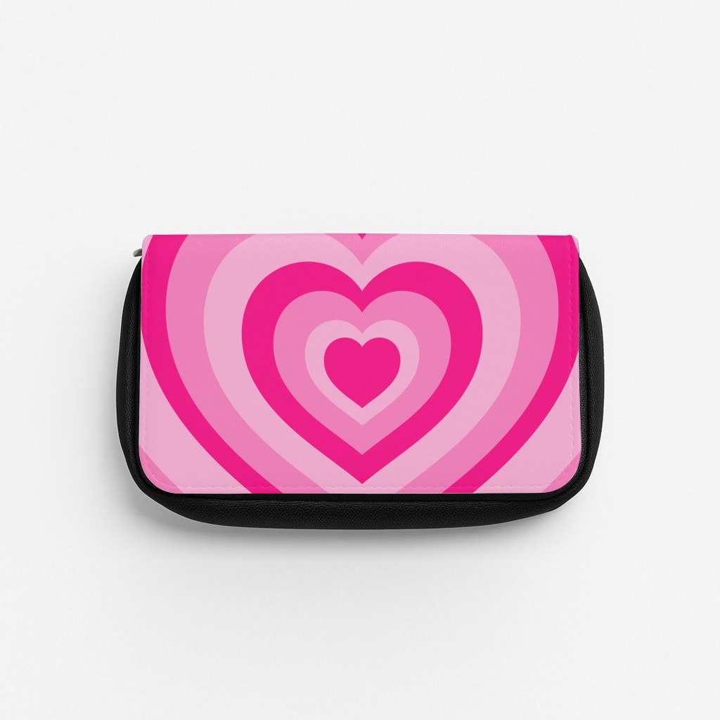 Pink - Colourful Hearts Pencil Case
