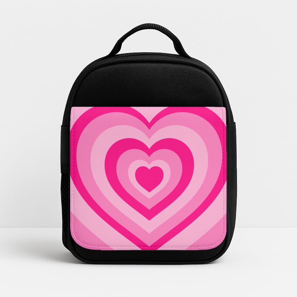 Pink - Colourful Hearts Lunchbox