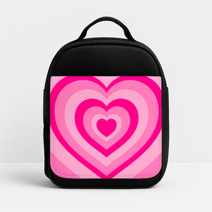 Pink - Colourful Hearts Insulated Lunchbox