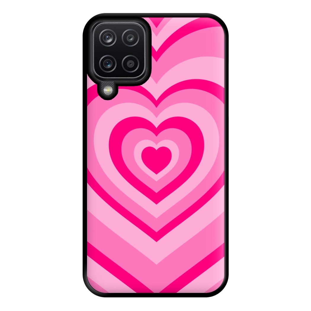 Pink - Colourful Hearts Phone Case for Galaxy A12