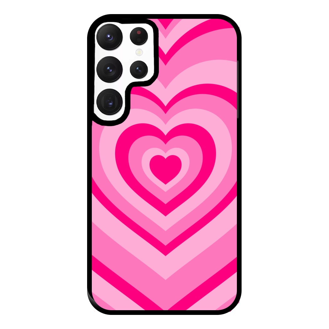 Pink - Colourful Hearts Phone Case for Galaxy S22 Ultra