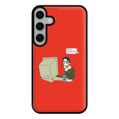 Are You Winning Dad Phone Case for Galaxy S24FE