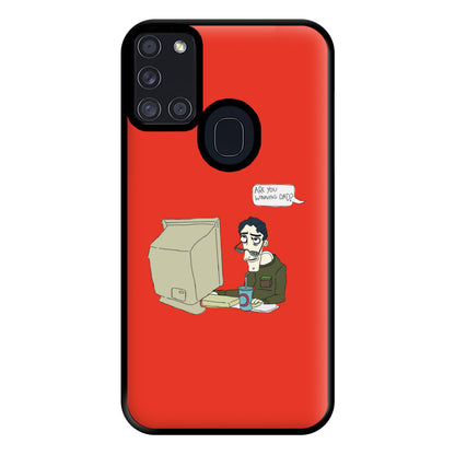 Are You Winning Dad Phone Case for Galaxy A21s