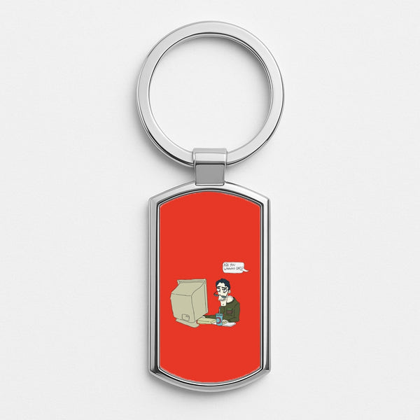 Are You Winning Dad Silver Keyring