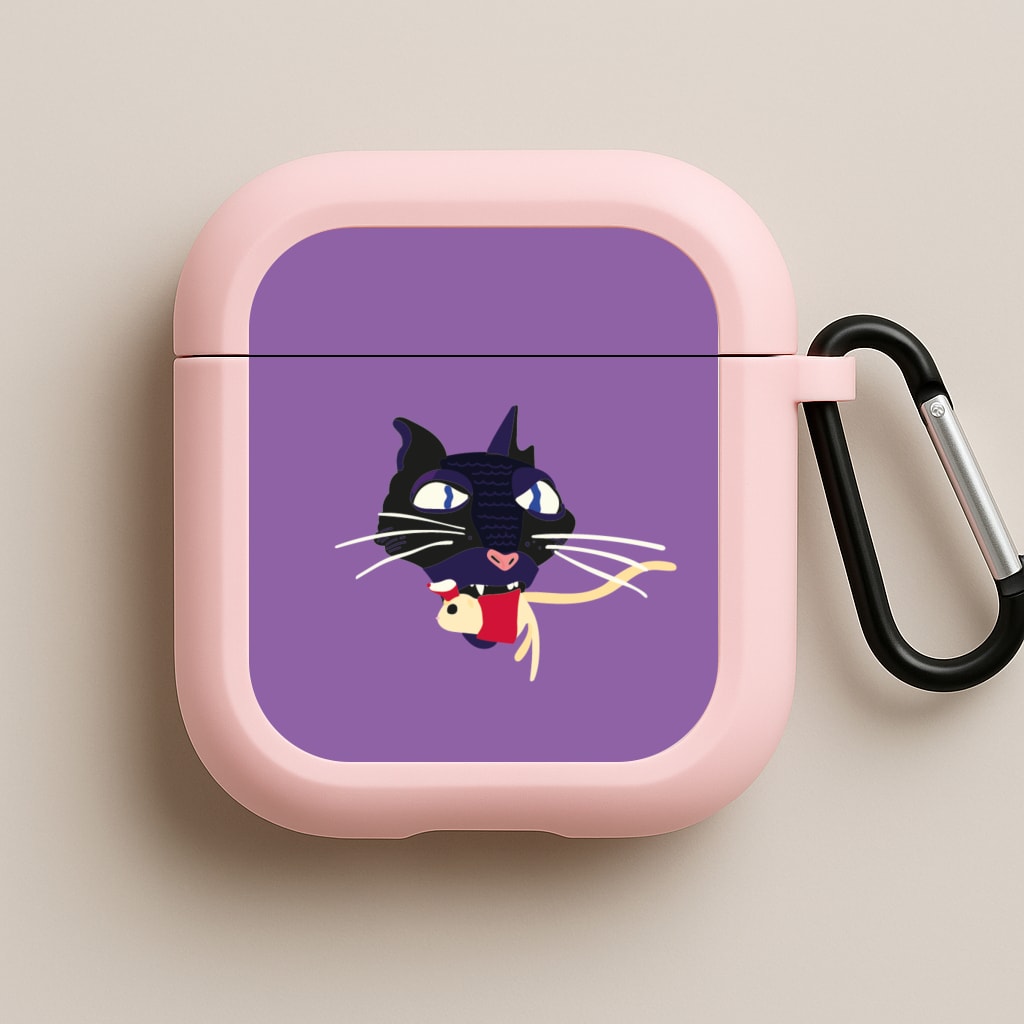 Mouse Eating Pink AirPods Case