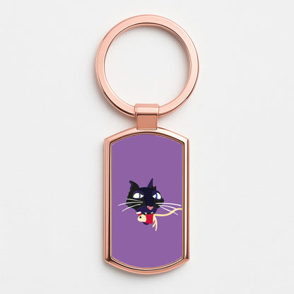 Mouse Eating Rose Gold Keyring