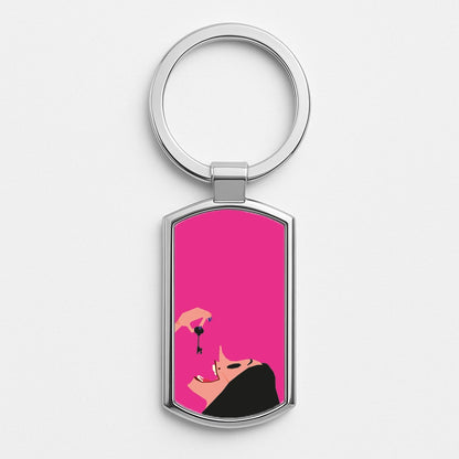 Key - Caroline Silver Keyring