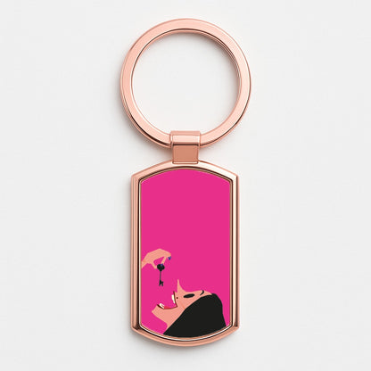 Key - Caroline Rose Gold Keyring