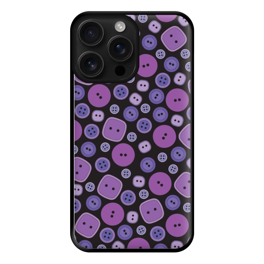 Button Pattern Phone Case for iPhone 16 Pro Max