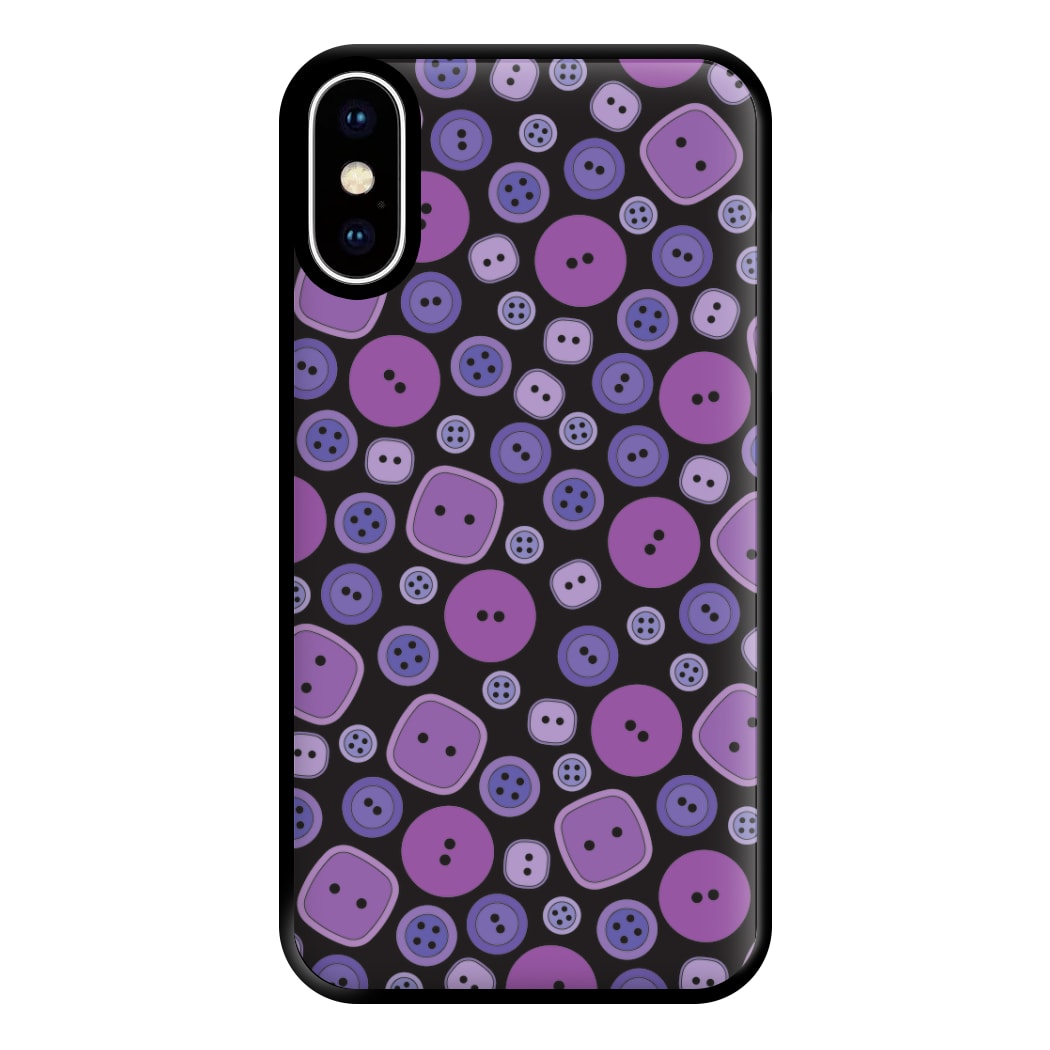 Button Pattern Phone Case for iPhone XS Max