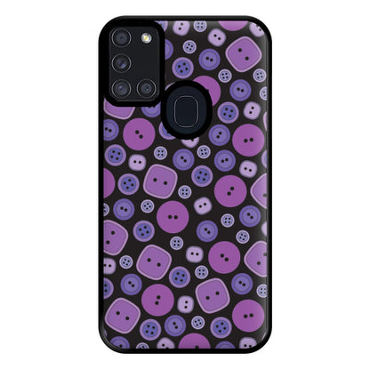 Button Pattern Phone Case for Galaxy A21s