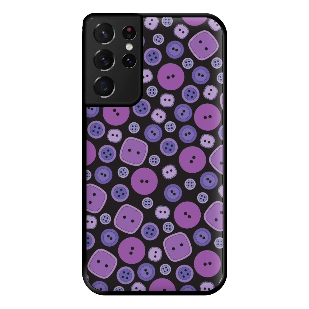 Button Pattern Phone Case for Galaxy S21 Ultra