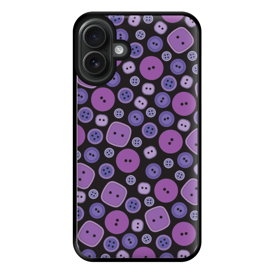 Button Pattern Phone Case for iPhone 16 Plus