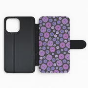 Button Pattern Flip / Wallet Phone Case 2