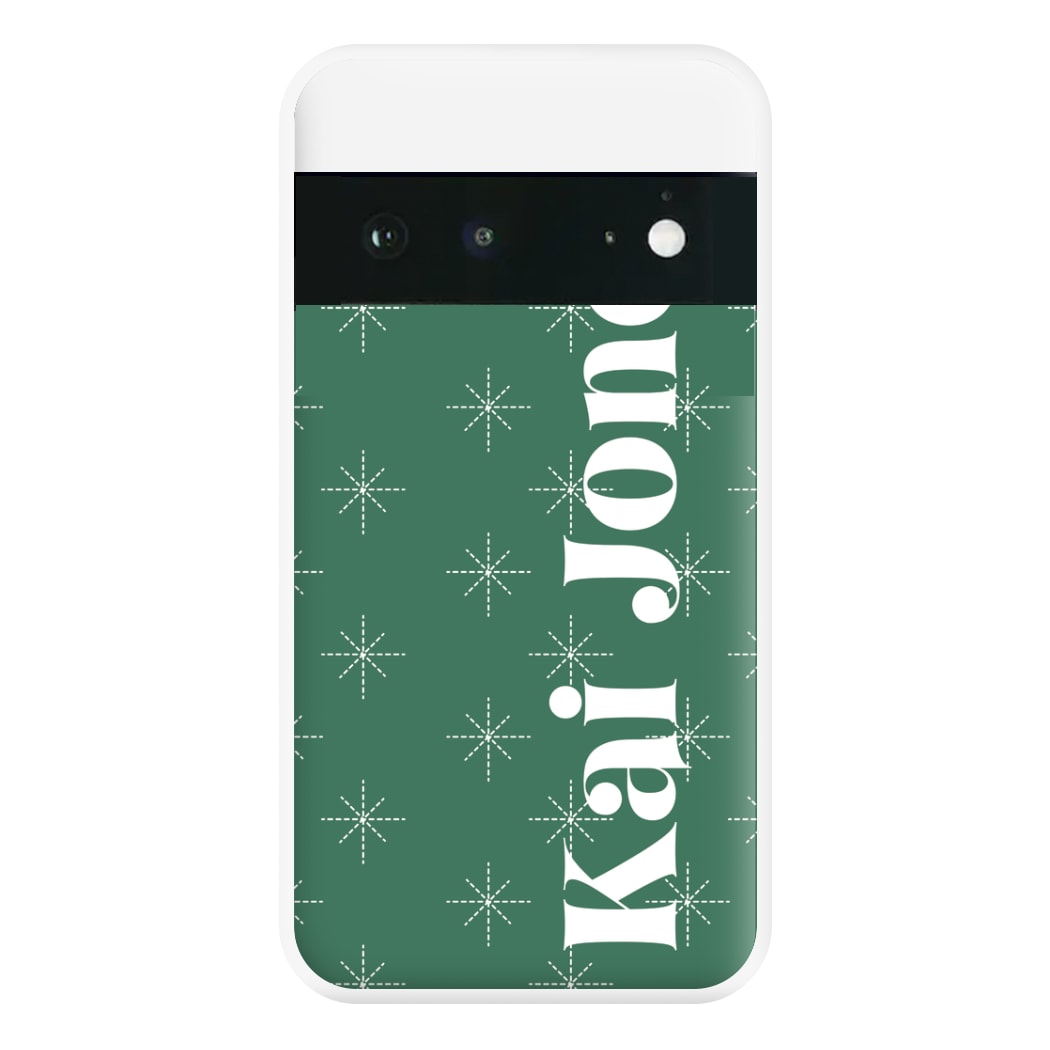 Snowflakes - Personalised Christmas Phone Case for Google Pixel 6a