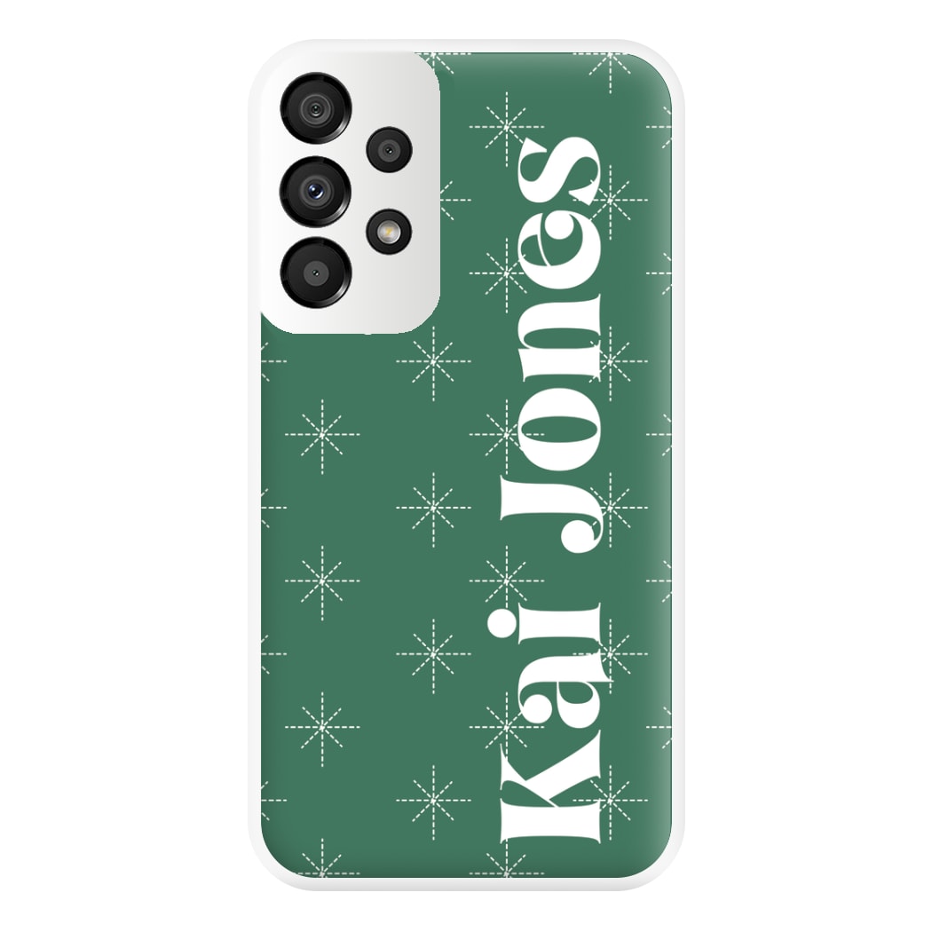 Snowflakes - Personalised Christmas Phone Case for Galaxy A33