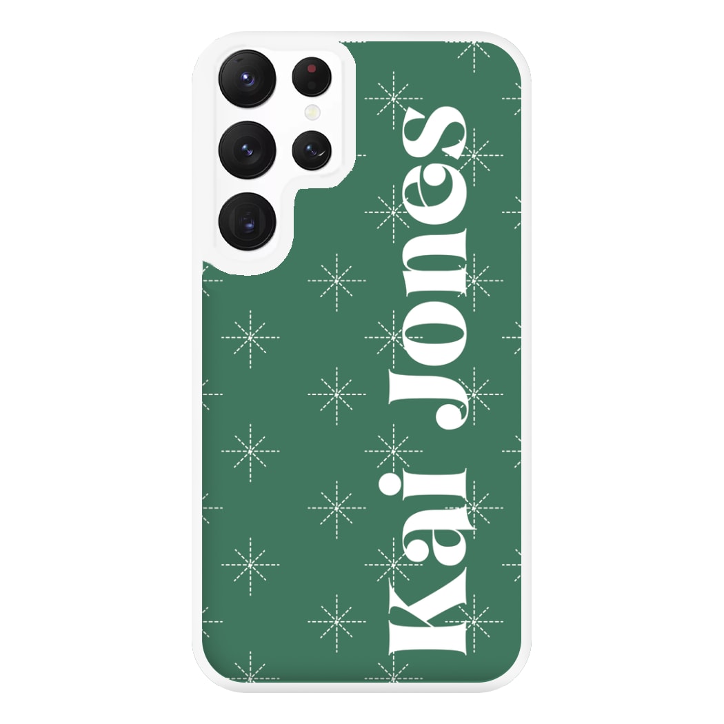 Snowflakes - Personalised Christmas Phone Case for Galaxy S22 Ultra