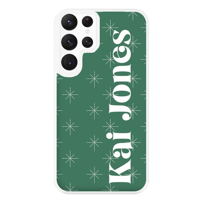 Snowflakes - Personalised Christmas Phone Case for Galaxy S22 Ultra