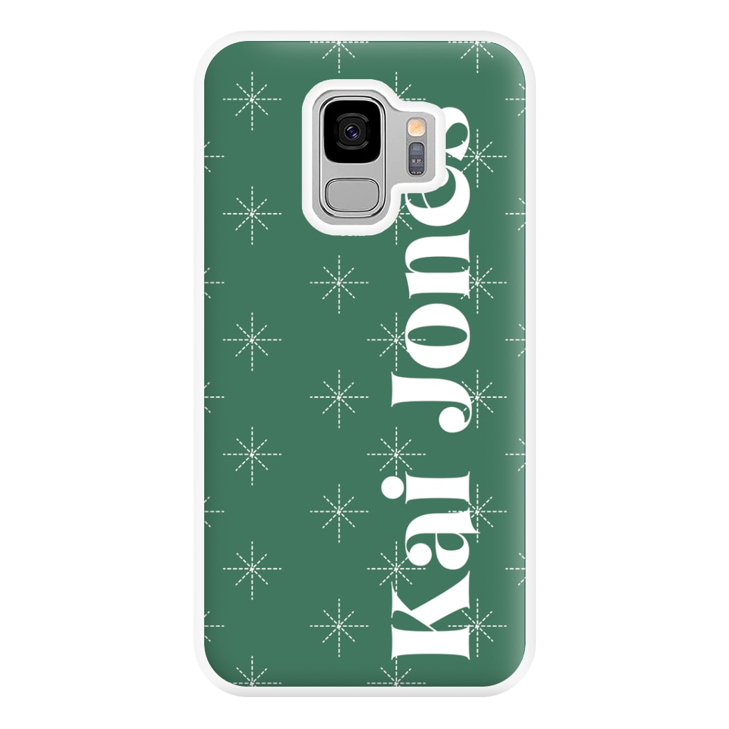 Snowflakes - Personalised Christmas Phone Case for Galaxy S9 Plus