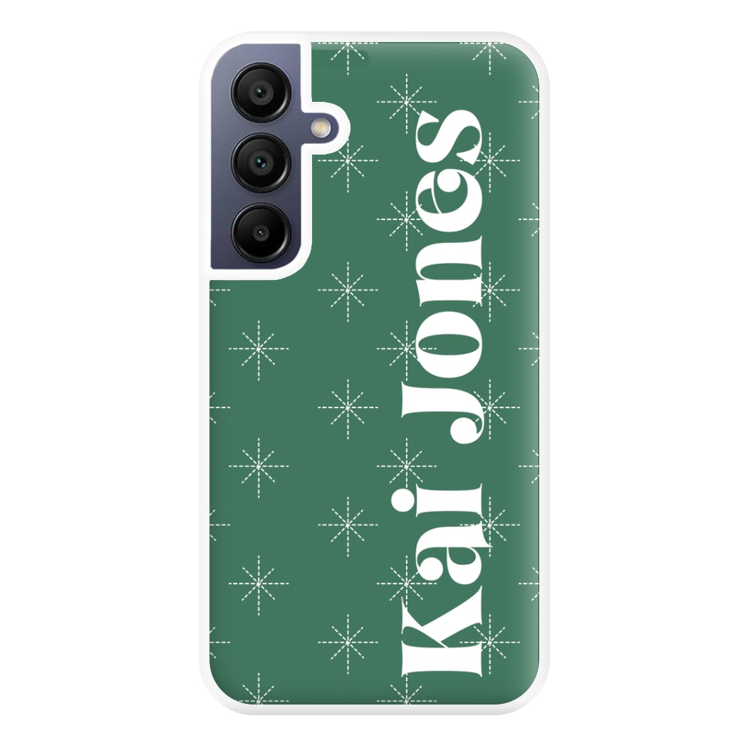 Snowflakes - Personalised Christmas Phone Case for Galaxy A16