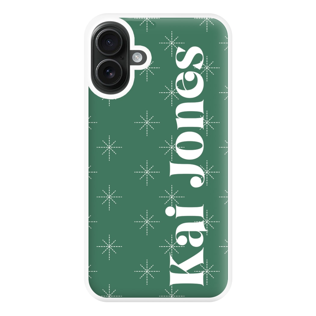 Snowflakes - Personalised Christmas Phone Case for iPhone 16 Plus