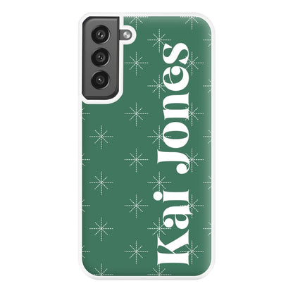 Snowflakes - Personalised Christmas Phone Case for Galaxy S21FE