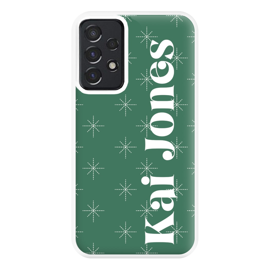 Snowflakes - Personalised Christmas Phone Case for Galaxy A52 / A52s