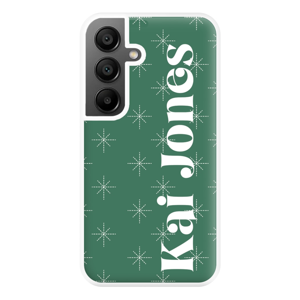 Snowflakes - Personalised Christmas Phone Case for Galaxy A55