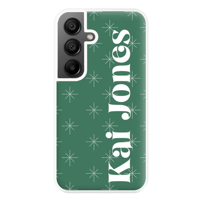 Snowflakes - Personalised Christmas Phone Case for Galaxy A55