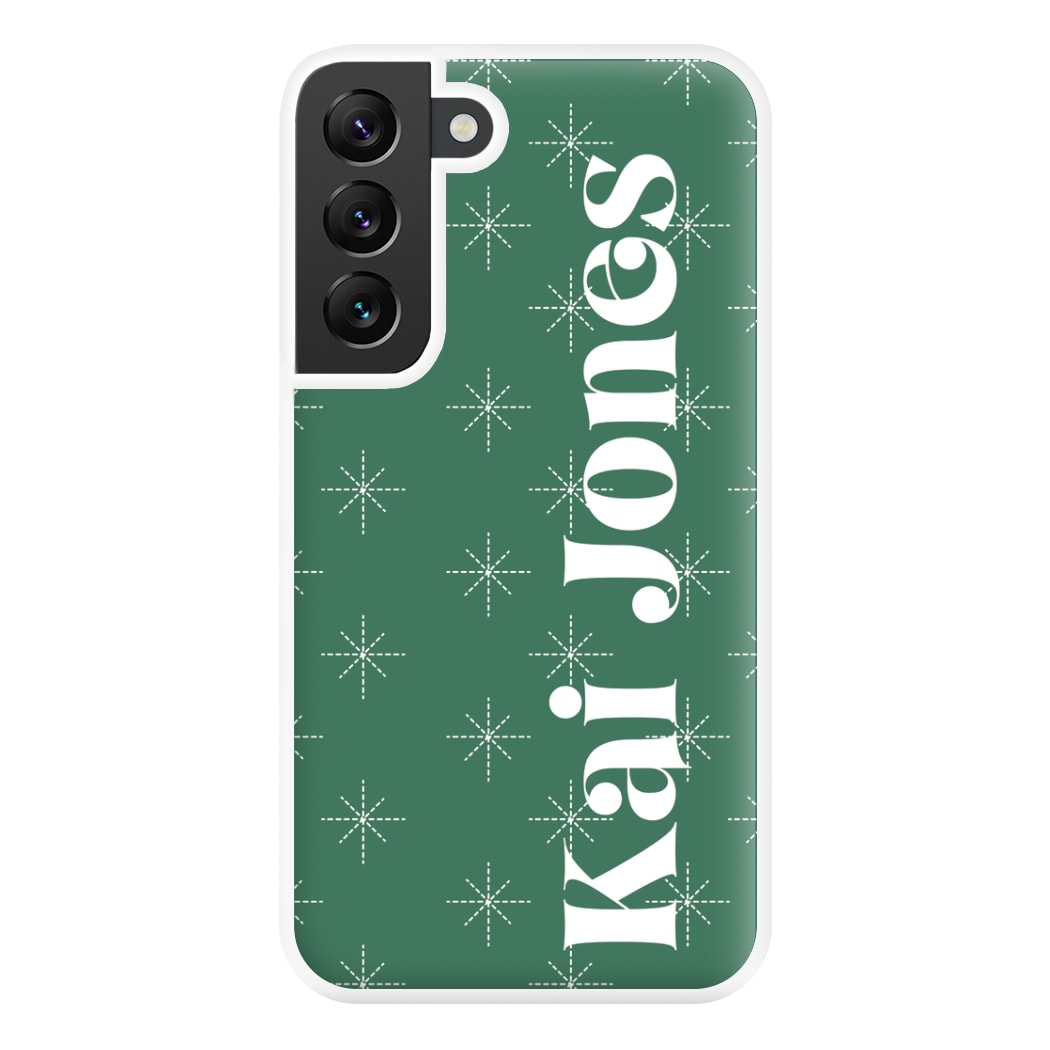 Snowflakes - Personalised Christmas Phone Case for Galaxy S22 Plus