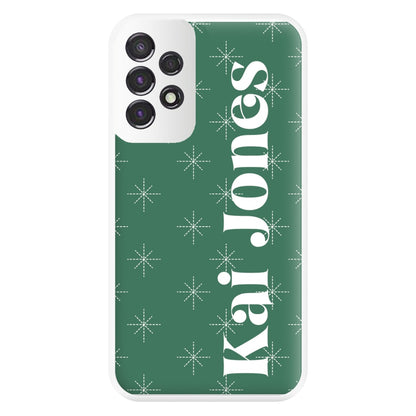 Snowflakes - Personalised Christmas Phone Case for Galaxy A53