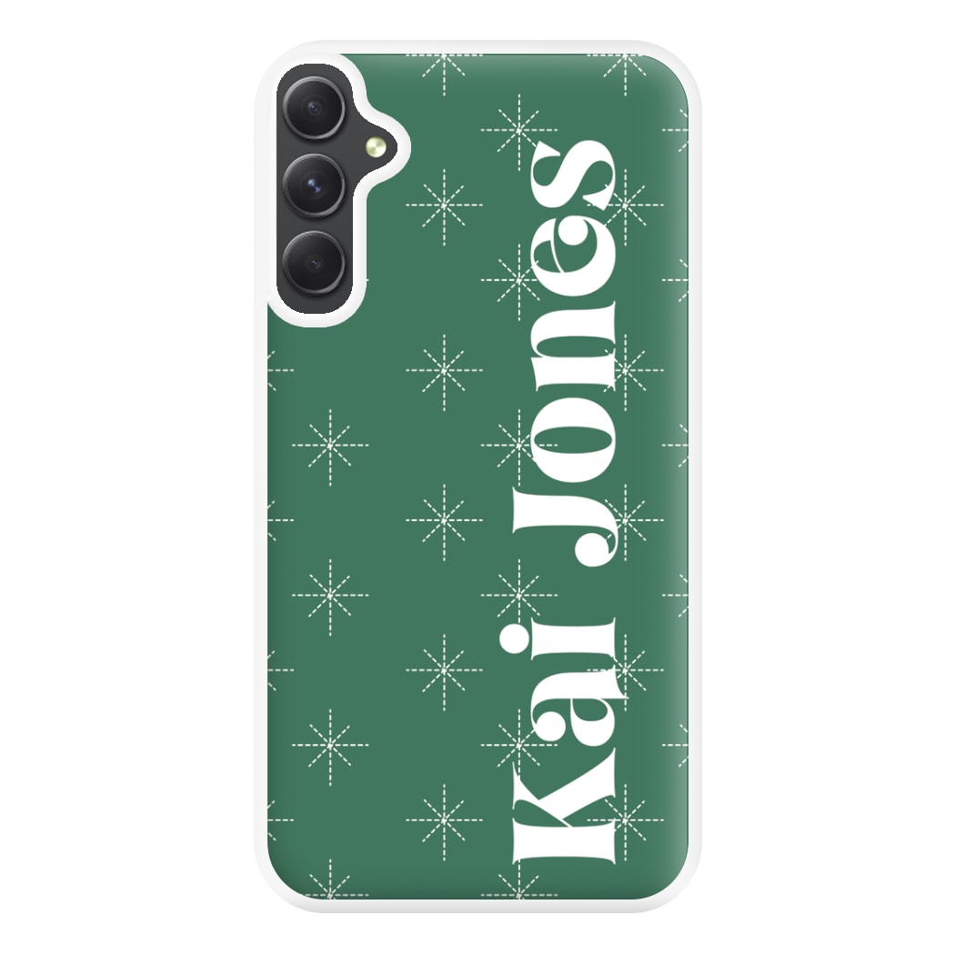 Snowflakes - Personalised Christmas Phone Case for Galaxy A54