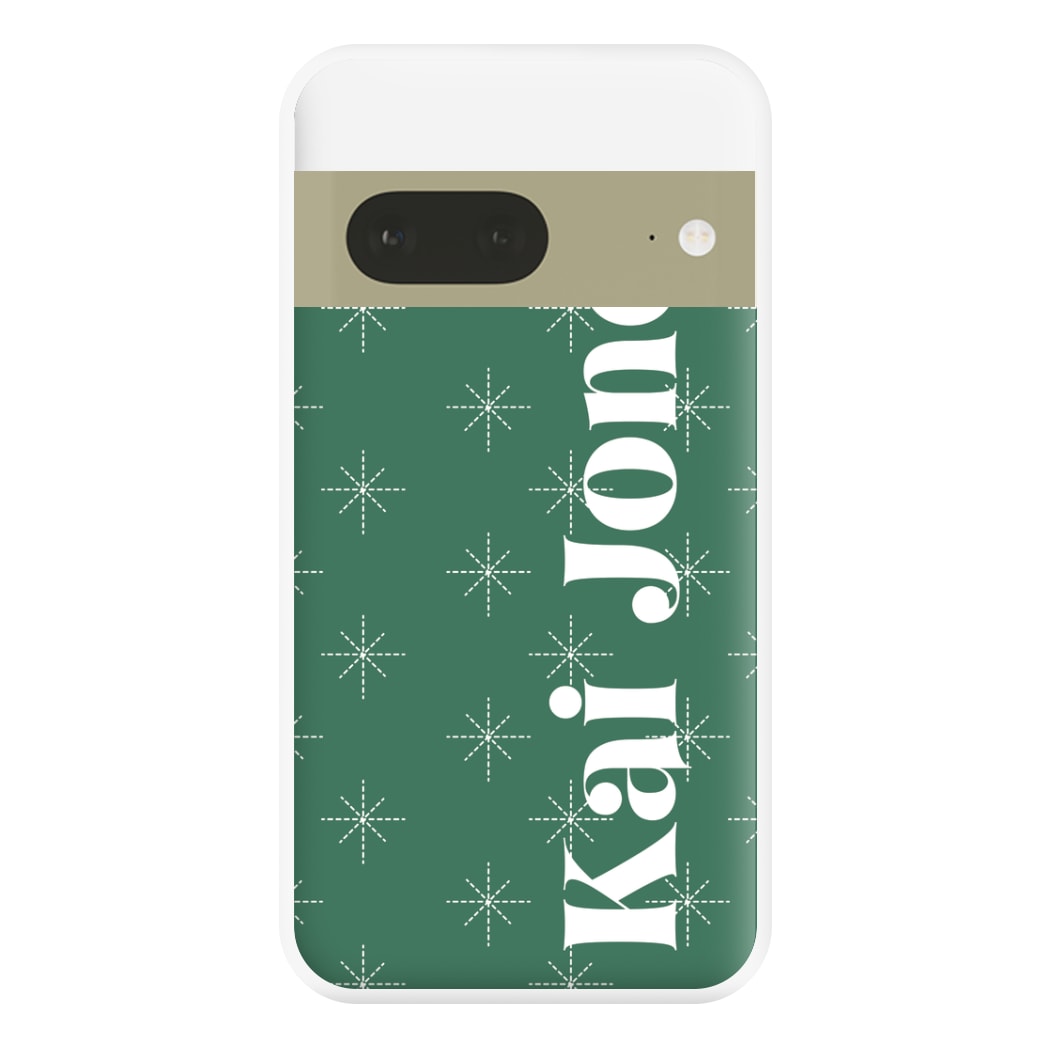 Snowflakes - Personalised Christmas Phone Case for Google Pixel 7a