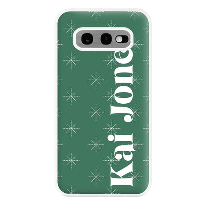 Snowflakes - Personalised Christmas Phone Case for Galaxy S10e