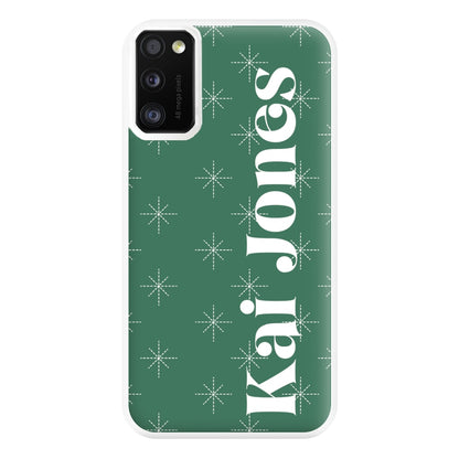 Snowflakes - Personalised Christmas Phone Case for Galaxy A41