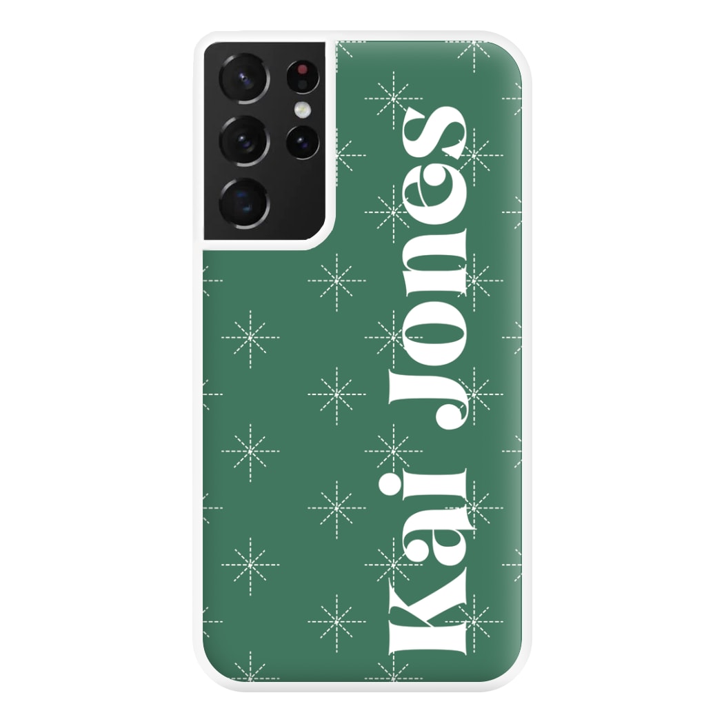 Snowflakes - Personalised Christmas Phone Case for Galaxy S21 Ultra