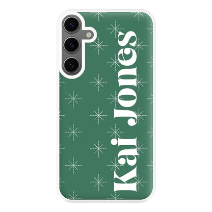 Snowflakes - Personalised Christmas Phone Case for Galaxy S24FE