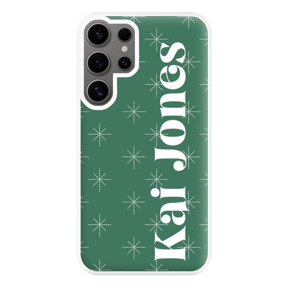 Snowflakes - Personalised Christmas Phone Case for Galaxy S24 Ultra