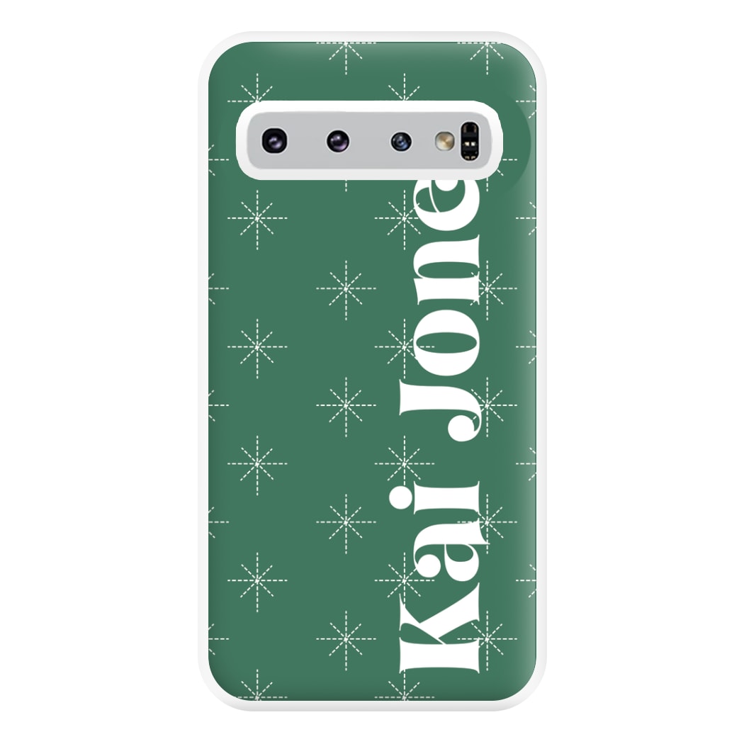 Snowflakes - Personalised Christmas Phone Case for Galaxy S10 Plus